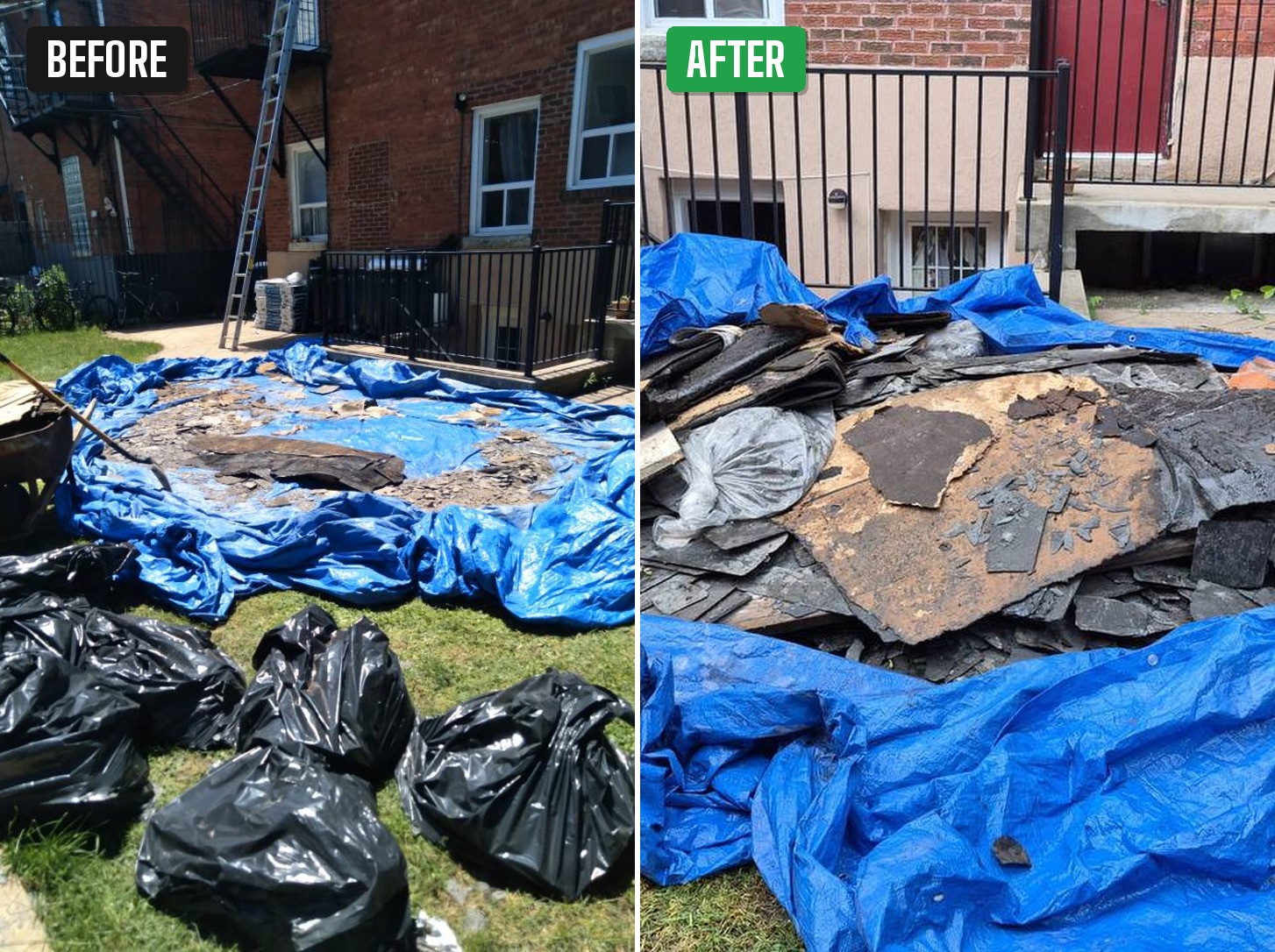 Garage cleanout before and after in Mississauga by AlexCarter Junk Removal